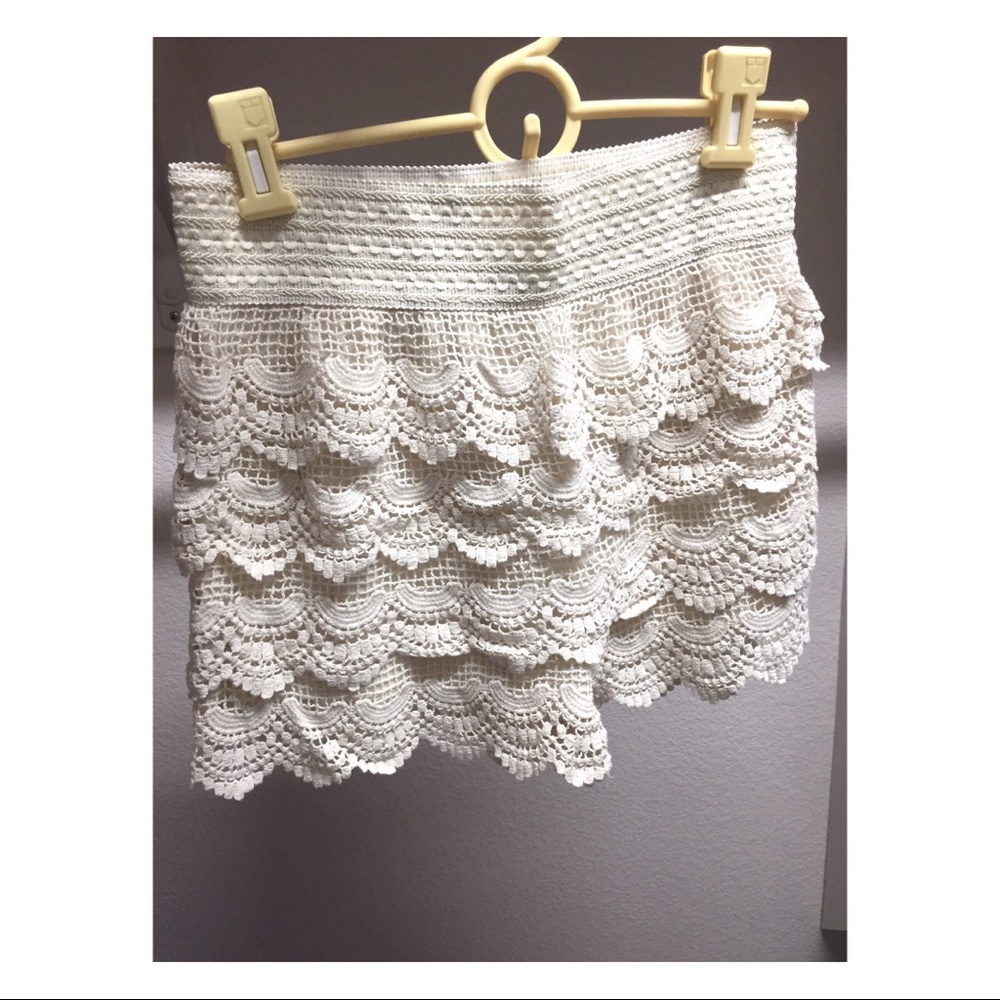 Ambiance High-Waisted Crochet Shorts